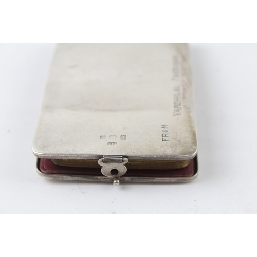 358 - Antique 1920 Birmingham Sterling Silver Cased Pocket Notebook / Case (60g)