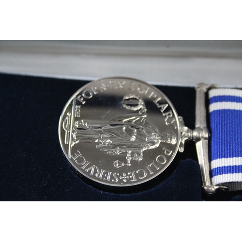 385 - Boxed ERII Women's Police Long Service Medal Constable Claire Murgatroyd