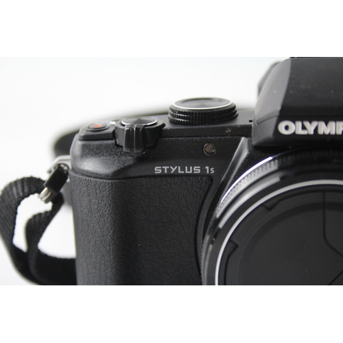 427 - Olympus Stylus 1s Digital Compact Camera Working w/ 10.7x Optical Zoom