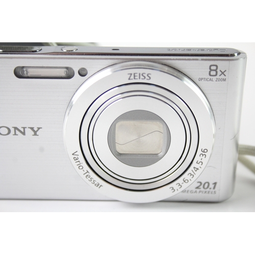 433 - Sony Cybershot DSC-W830 Digital Compact Camera Working w/ Zeiss 8x Zoom Lens