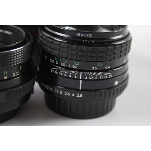 451 - Manual Camera Lenses Inc Sigma, Helios & Pentacon Etc Mechanically Working x 4