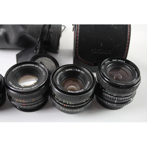 451 - Manual Camera Lenses Inc Sigma, Helios & Pentacon Etc Mechanically Working x 4