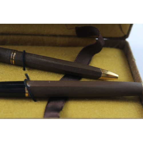 485 - Vintage Waterman Concorde Brown Fountain Pen w/ 18ct Gold Nib WRITING Boxed