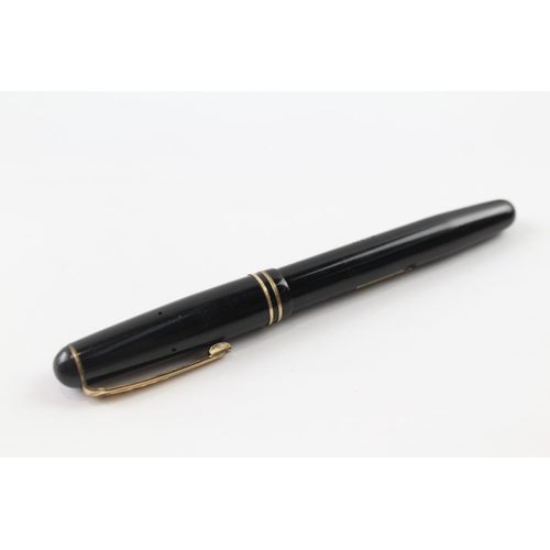 486 - Vintage De La Rue ONOTO The Pen Black Cased Fountain Pen w/ 14ct Nib WRITING