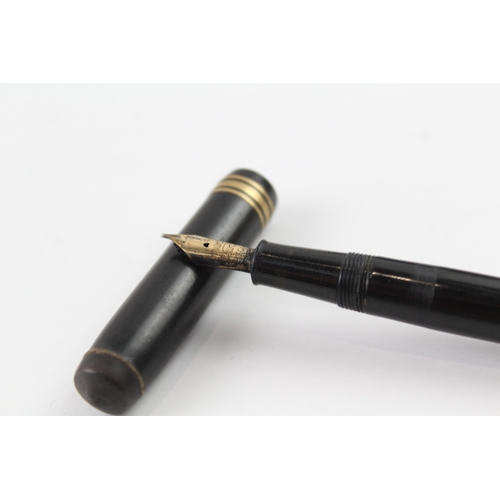 488 - Vintage Conway Stewart No.388 Black Fountain Pen w/ 14ct Gold Nib WRITING