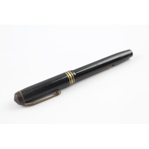 488 - Vintage Conway Stewart No.388 Black Fountain Pen w/ 14ct Gold Nib WRITING