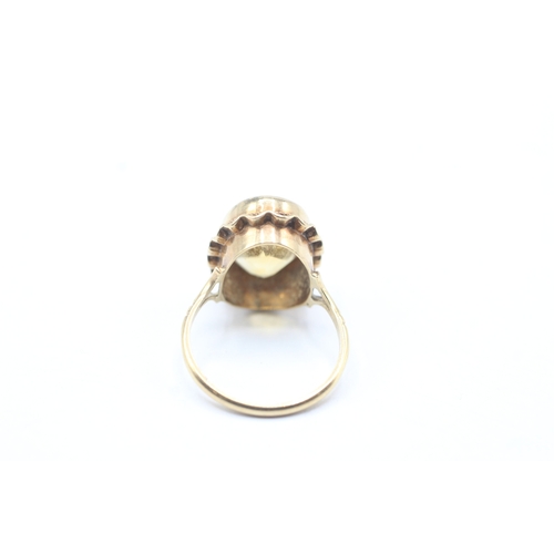 92 - 9ct gold vintage citrine dress ring (3.4g) Size L