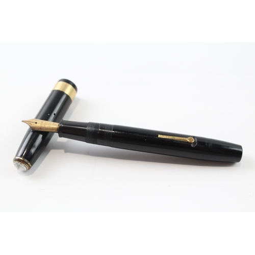 492 - Vintage Conway Stewart Executive 60 Black Cased Fountain Pen w/ 14ct Nib WRITING