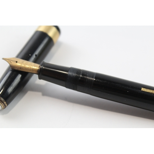 492 - Vintage Conway Stewart Executive 60 Black Cased Fountain Pen w/ 14ct Nib WRITING