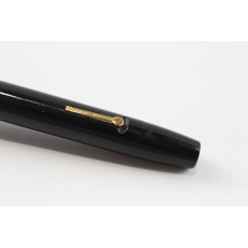 492 - Vintage Conway Stewart Executive 60 Black Cased Fountain Pen w/ 14ct Nib WRITING