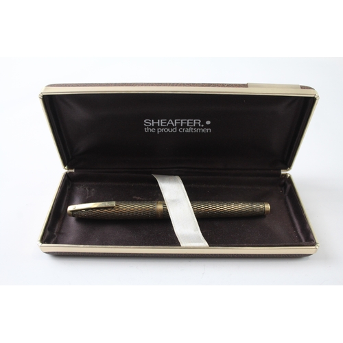 500 - Vintage Sheaffer Imperial Gold Plated Fountain Pen 14ct Gold Nib WRITING