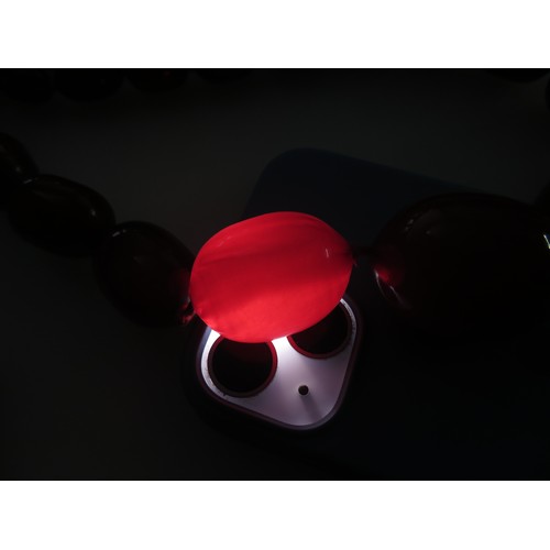 311 - Graduated Cherry Bakelite Necklace w/ Internal Streaking 156g