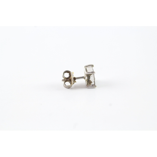 135 - 9ct white gold diamond stud earrings (1.6g)