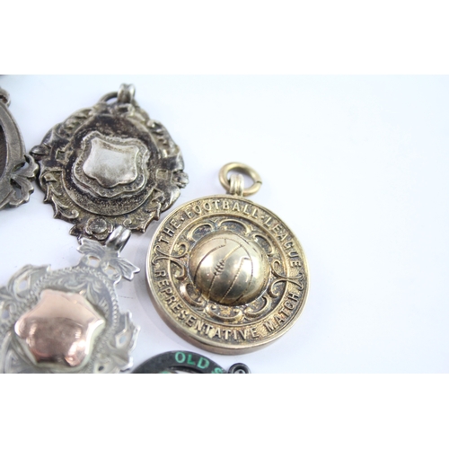 311 - 8 x Antique / Vintage Hallmarked .925 Sterling Silver Fobs / Medallions (73g)