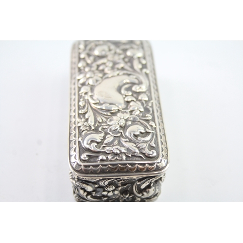 318 - Antique Edwardian 1903 Birmingham Sterling Silver Snuff / Trinket Box (47g)