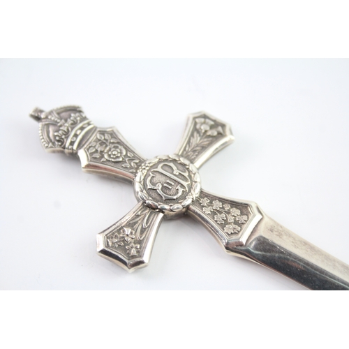 320 - Vintage 1952 Sheffield Sterling Silver Royal Sword Form Letter Opener (58g)