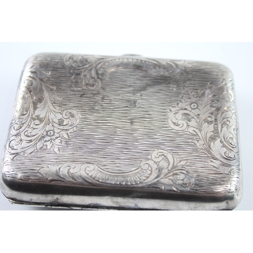 324 - Antique Edwardian 1905 Birmingham Sterling Silver Cigarette Case (77g)