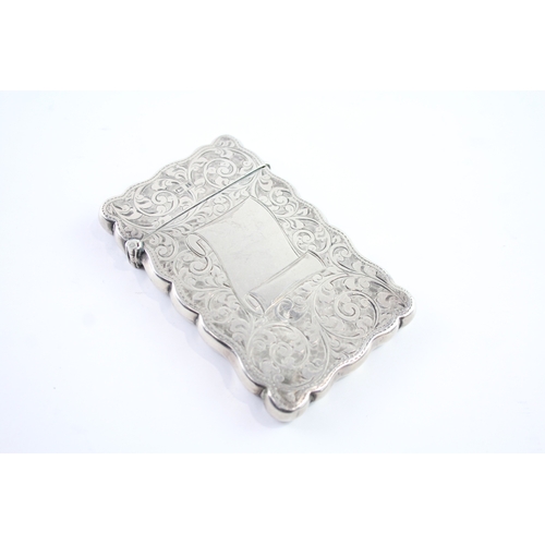 329 - Antique Edwardian 1908 Birmingham Sterling Silver Calling Card Case (52g)