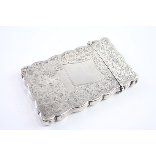 329 - Antique Edwardian 1908 Birmingham Sterling Silver Calling Card Case (52g)