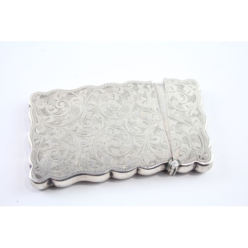 329 - Antique Edwardian 1908 Birmingham Sterling Silver Calling Card Case (52g)