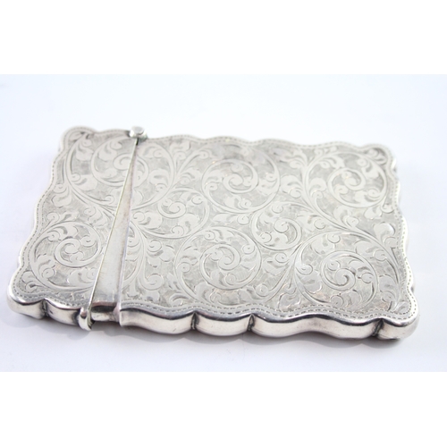 329 - Antique Edwardian 1908 Birmingham Sterling Silver Calling Card Case (52g)