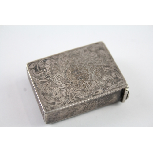 359 - Antique Victorian 1899 Birmingham Sterling Silver Vesta / Match Case (33g)