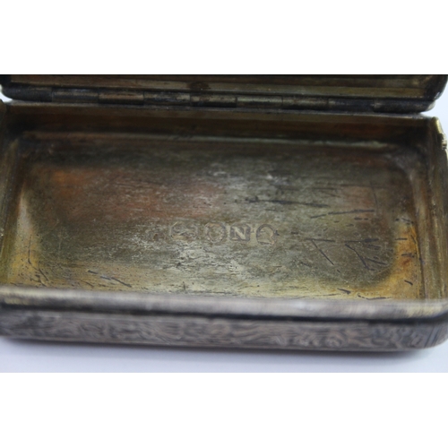 362 - Antique George III Hallmarked 1808 London Sterling Silver Snuff Box (64g)