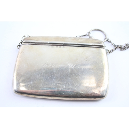 369 - Antique 1911 Birmingham Sterling Silver Ladies Calling Card Case (87g)