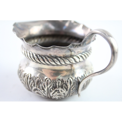 370 - 2 x Antique Hallmarked .925 Sterling Silver Cream Jugs Inc Victorian Etc (83g)