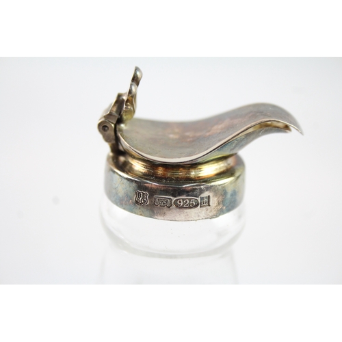 374 - Hallmarked .925 Sterling Silver Mounted & Glass Whisky Tot (198g)