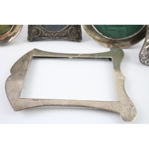 376 - 5 x Antique / Vintage .925 Sterling Silver Photograph Frames (648g)