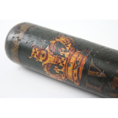 390 - Antique William IV Painted Police Truncheon