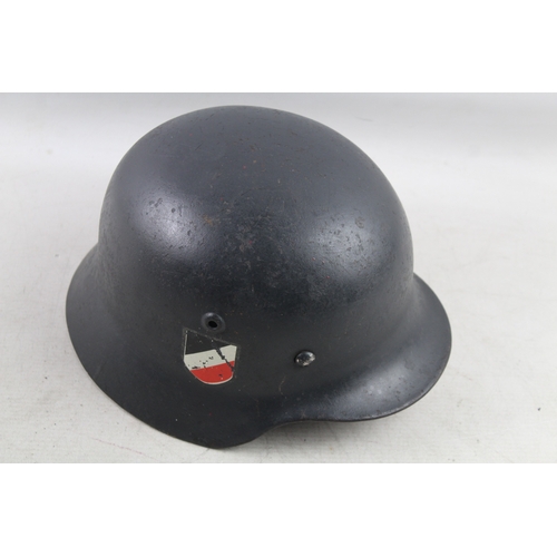 408 - WWII Era German Double Decal Steel Helmet w/ Liner