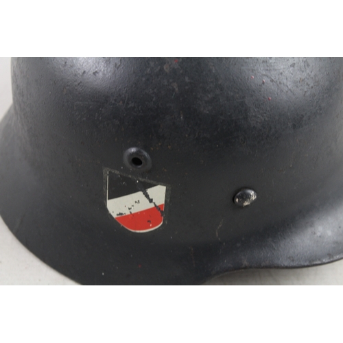 408 - WWII Era German Double Decal Steel Helmet w/ Liner