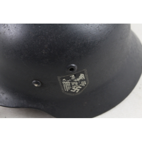 408 - WWII Era German Double Decal Steel Helmet w/ Liner