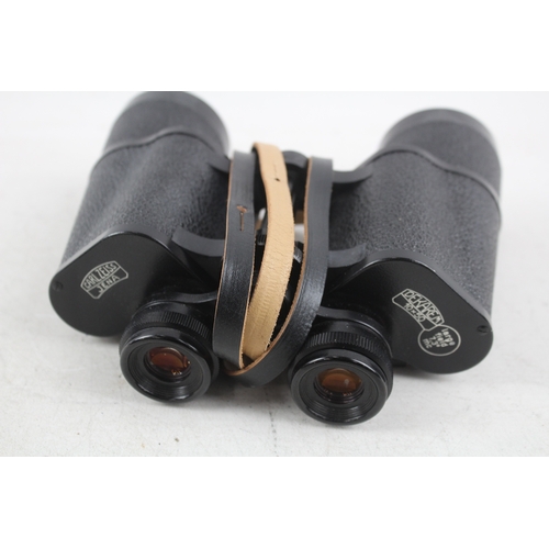 433 - Vintage Carl Zeiss Jena Dekarem 10x50 Binoculars Working w/ Original Case