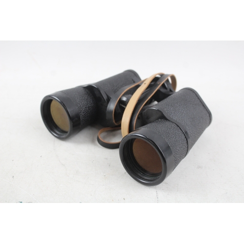 433 - Vintage Carl Zeiss Jena Dekarem 10x50 Binoculars Working w/ Original Case