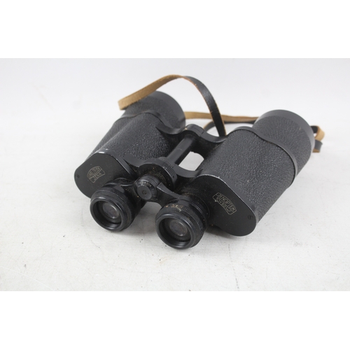 435 - Vintage Carl Zeiss Jena Jenoptem 10x50w Binoculars Working w/ Original Case