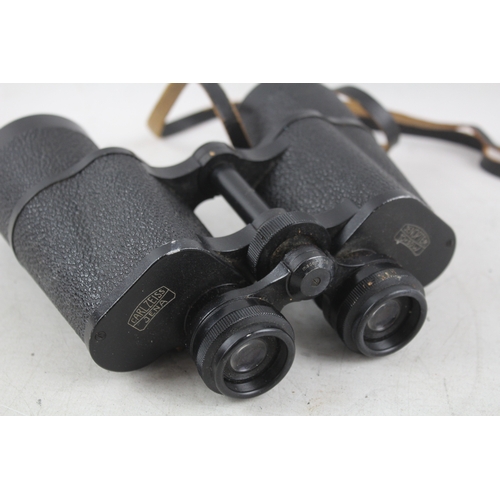 435 - Vintage Carl Zeiss Jena Jenoptem 10x50w Binoculars Working w/ Original Case