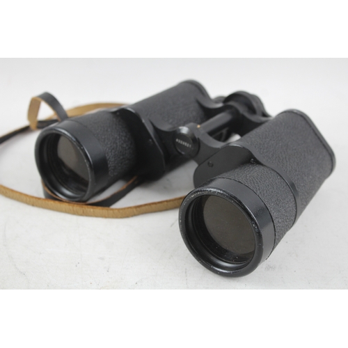 435 - Vintage Carl Zeiss Jena Jenoptem 10x50w Binoculars Working w/ Original Case