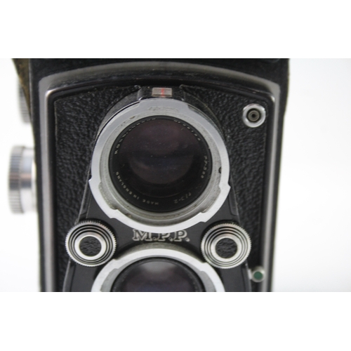 446 - MPP Microcord Medium Format Twin Lens Camera Working w/ 77.5mm Lens