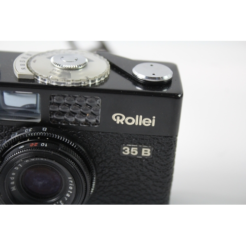 458 - Rollei 35 B Compact Film Camera Working w/ Tessar 40mm F/3.5 Lens & Case