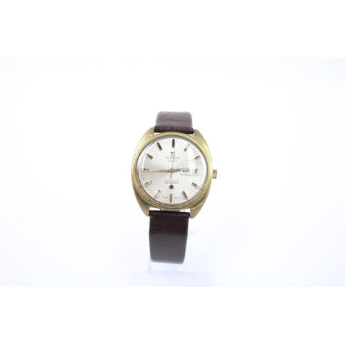 467 - Vintage Tissot Seastar Gold Tone Dress Watch Automatic WATCH RUNS