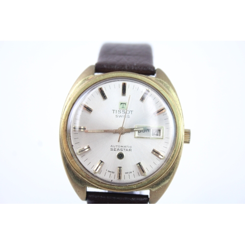 467 - Vintage Tissot Seastar Gold Tone Dress Watch Automatic WATCH RUNS