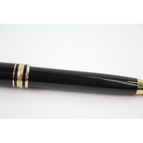 488 - Montblanc Meisterstuck Black Ballpoint Pen / Biro WRITING Gold Plate Detail