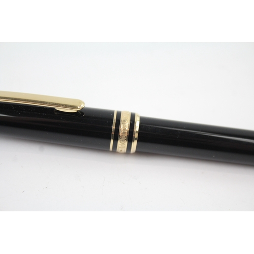 488 - Montblanc Meisterstuck Black Ballpoint Pen / Biro WRITING Gold Plate Detail