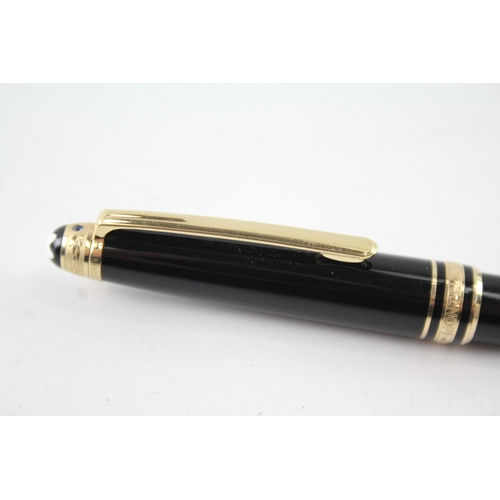 488 - Montblanc Meisterstuck Black Ballpoint Pen / Biro WRITING Gold Plate Detail