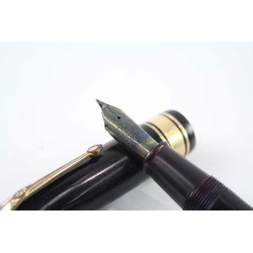 490 - Vintage Conway Stewart 100 Black Fountain Pen w/ 14ct Gold Nib WRITING