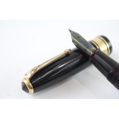 490 - Vintage Conway Stewart 100 Black Fountain Pen w/ 14ct Gold Nib WRITING