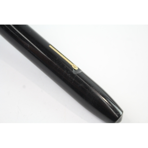 490 - Vintage Conway Stewart 100 Black Fountain Pen w/ 14ct Gold Nib WRITING